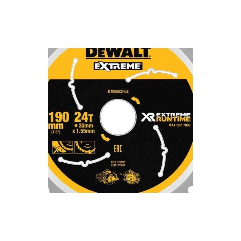 Dewalt Piła Tarczowa 190X30Mmx24Z Dt99562-Qz