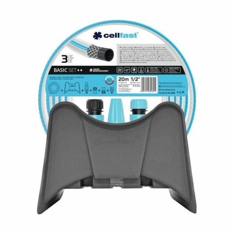 CELLFAST WĄŻ OGRODOWY 1/2" 20m + WIESZAK, ZESTAW ZR ASZAJĄCY CELLFAST