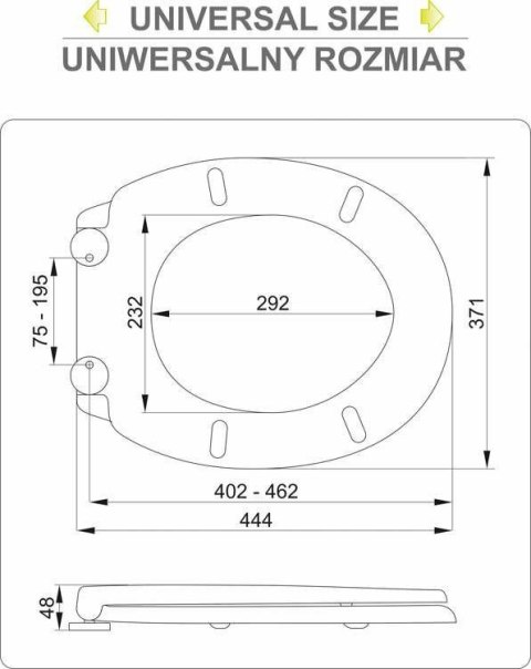 FALA DESKA WC WOLNOOPADAJĄCA Z NAKŁADKĄ DLA DZIECI 2w1, WYPINANA PP-O TOYA