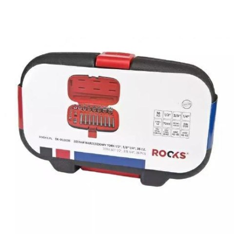 ROOKS TORX 36szt. 1/4, 3/8, 1/2" ROOKS