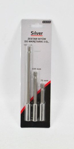 UCHWYT KOŃCÓWEK MAGNETYCZNY 75/100/150mm /3szt. SILVER