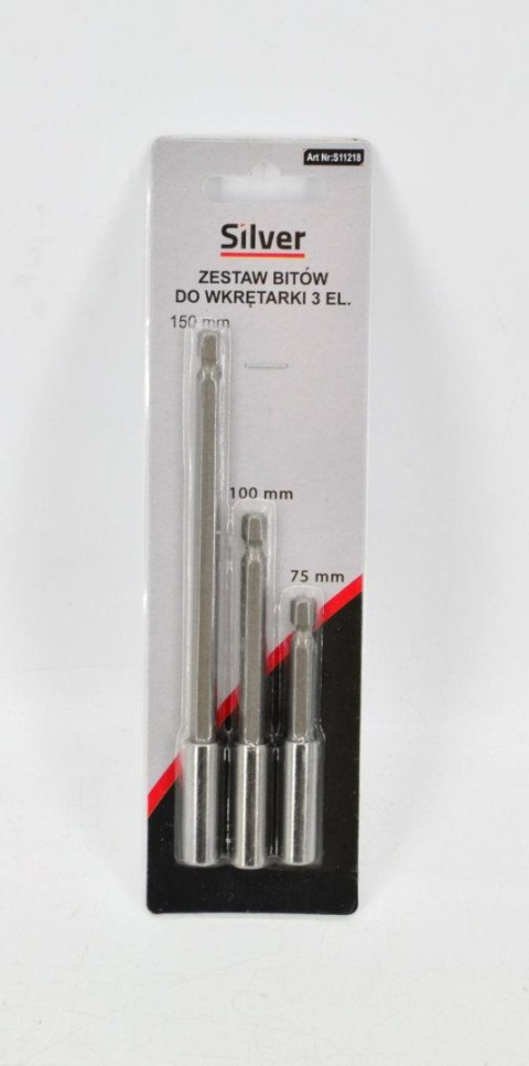 UCHWYT KOŃCÓWEK MAGNETYCZNY 75/100/150mm /3szt. SILVER