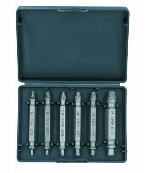 WYKRĘTAKI DO ZERWANYCH ŚRUB 6el. /SILVER SILVER