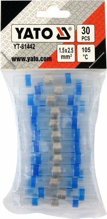 YATO KOSZULKI TERMOKURCZLIWE Z CYNĄ 1,5-2,5mm2 30szt. YATO