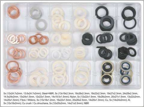 YATO PODKŁADKI DO KORKÓW SPUSTOWYCH 120szt. YATO