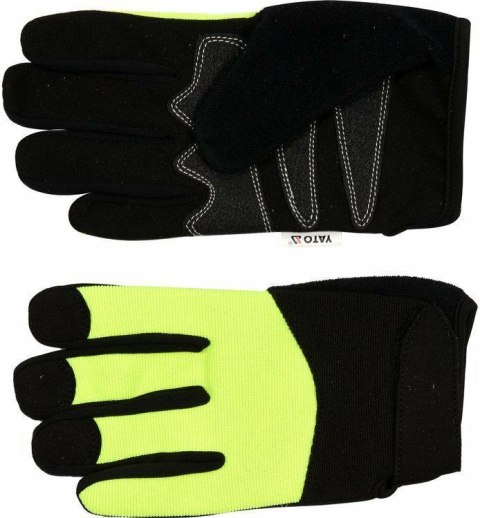 YATO RĘKAWICE ROBOCZE Z SYNTETYCZNEJ SKÓRY AMARA ZE WZMOCNIENIAMI ,OBSŁUGA SMARTFONA ROZM.10 YATO