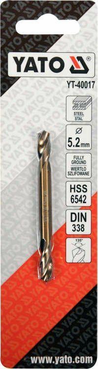 YATO WIERTŁO DO METALU DWUSTRONNE 5,2mm YATO
