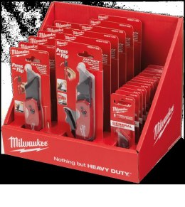 MILWAUKEE ZESTAW NOŻY W EKSPOZYTORZE NA LADĘ MILWAUKEE