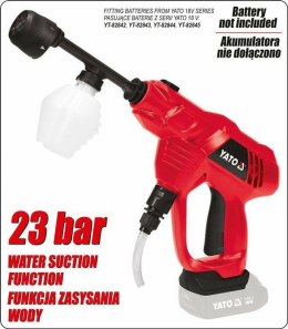 YATO MYJKA CIŚNIENIOWA 18V Z ZASYSANIEM BEZ AKUMULATORA I ŁADOWARKI YATO