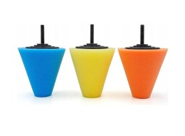 GĄBKI STOŻKOWE 3szt. /SILVER SILVER