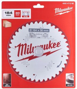 MILWAUKEE PIŁA TARCZOWA 184x30x2,1x40 ATB ATB CSB P W - DREWNO - SZYBKIE CIĘCIE MILWAUKEE