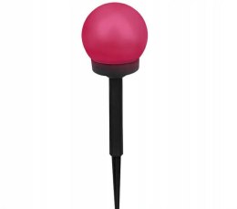 VOLTENO LAMPKA SOLARNA PLASTIK KULA 10cm CZERWONA VOLTENO