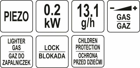 YATO PALNIK GAZOWY Z ZAPŁONEM PIEZO YATO