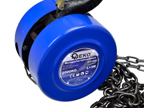 Wciągarka łańcuchowa GEKO PREMIUM 2T x 3M/stal/(1)