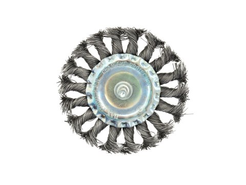 Szczotka druciana tarczowa pleciona na wiert.100mm (80)