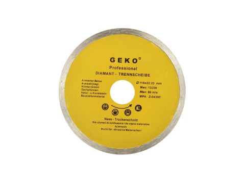 Tarcza diam.115mm Pełna GEKO (100/200)