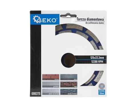 Tarcza diam. do szlif.125mm duble GEKO(20)