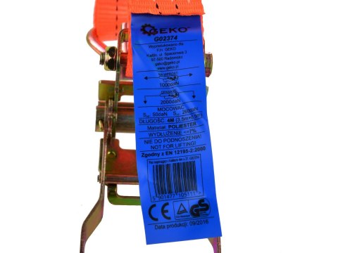 Pas transportowy z grzechotką 4m/2T/35mm (25)