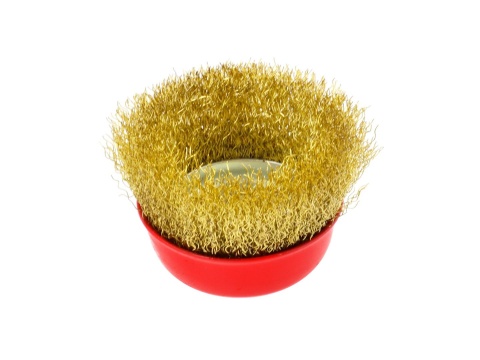 Szczotka druciana czołowa mosiężna 75mm/3" M14(100)