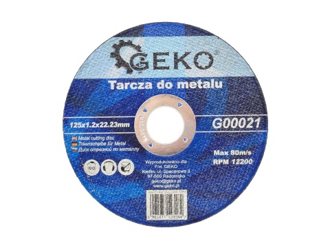 Tarcza do metalu 125x1,2 GEKO (10/50/400)