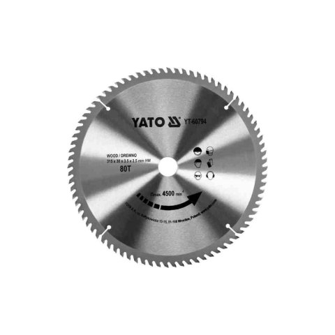 Yato Piła Tarczowa Widiowa 315X30Mm 80T Yt-60794