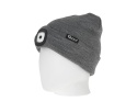 Czapka zimowa akumulatorowa z lampką LED (szary melanż) (100)