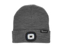 Czapka zimowa akumulatorowa z lampką LED (szary melanż) (100)