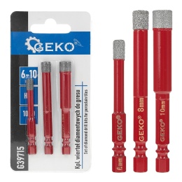 Kpl. wierteł diamentowych do gresu 6-10mm 3el. HEX (150)