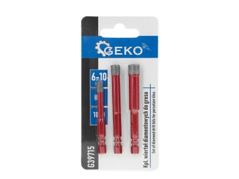 Kpl. wierteł diamentowych do gresu 6-10mm 3el. HEX (150)
