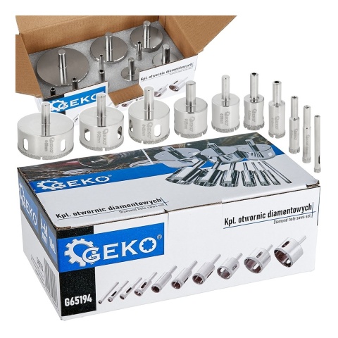 Kpl. wierteł koronowych diamentowych do gresu 6-68mm 10el. (20)