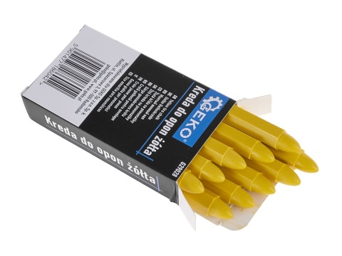 Kreda wodoodporna do opon żółta 12x110mm - zestaw 10szt. (12/120)