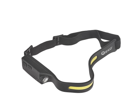 Latarka czołowa z czujnikiem ruchu LED COB 3W + 1W XPE 1200mAh 350lm IPX4 (100)