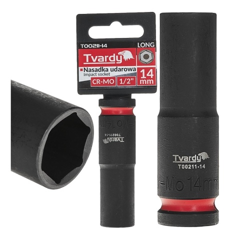 Nasadka udarowa długa 1/2" 6-kąt 14mm CR-MO (6/72)