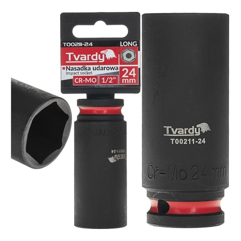 Nasadka udarowa długa 1/2" 6-kąt 24mm CR-MO (6/36)