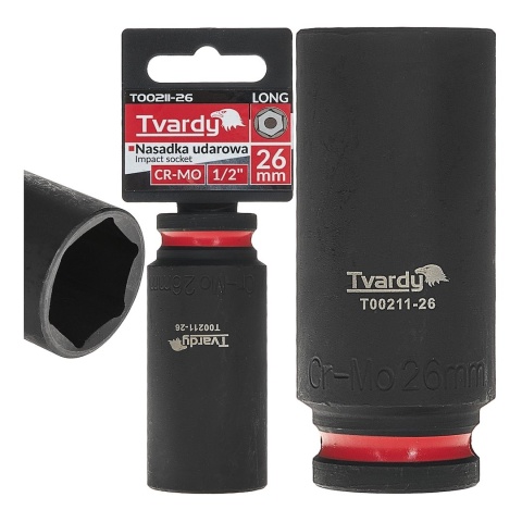 Nasadka udarowa długa 1/2" 6-kąt 26mm CR-MO (6/36)