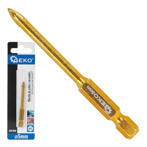 Wiertło do szkła i ceramiki HEX 5mm (500)