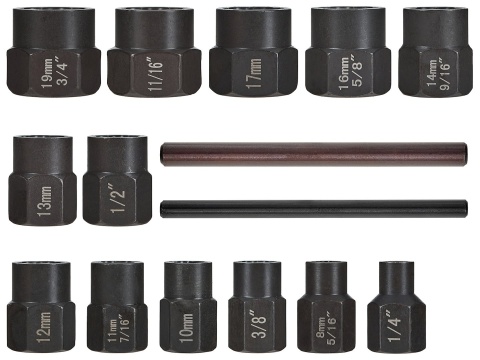 Zestaw nasadek do zniszczonych śrub 6-19mm 15el. (50)