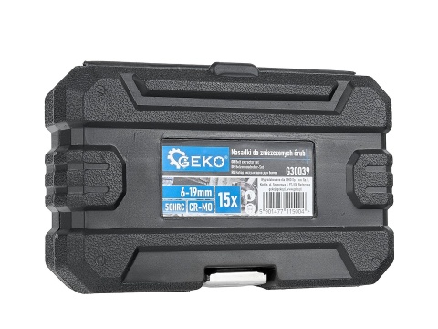 Zestaw nasadek do zniszczonych śrub 6-19mm 15el. (50)