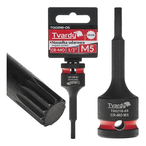 Nasadka udarowa SPLINE 1/2" M5 CR-MO (10/100)