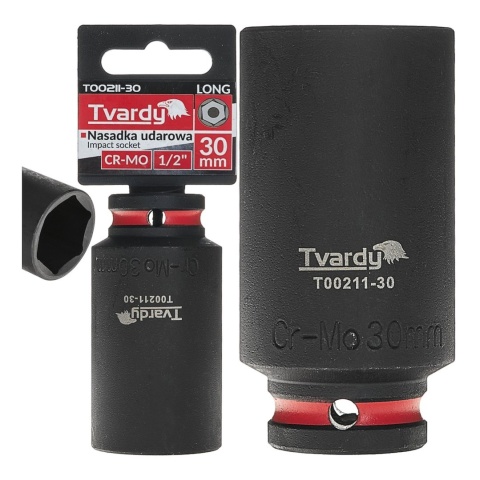Nasadka udarowa długa 1/2" 6-kąt 30mm CR-MO (6/36)