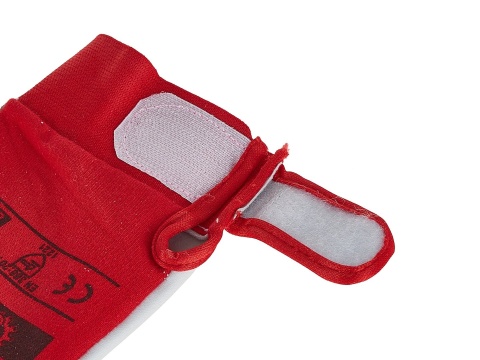 Rękawice robocze monterskie skórzane czerwone Kozia skóra - rzep r.11 (12/48)