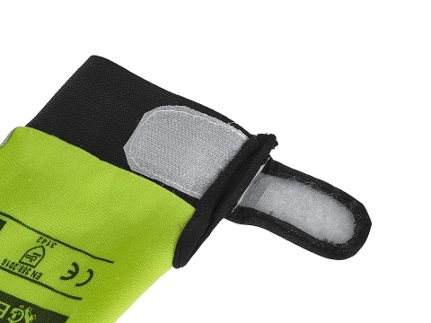 Rękawice robocze monterskie skórzane żółte Kozia skóra - rzep r.9 (12/48)