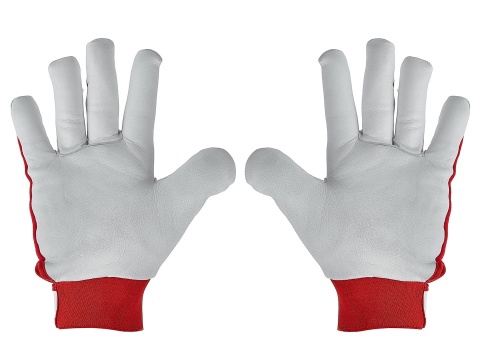 Rękawice zimowe robocze monterskie skórzane Kozia skóra - rzep r.9 (12/48)