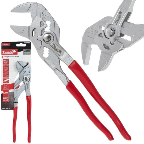Szczypce nastawne uniwersalne - regulowane 250mm 52mm CrV (6/48)