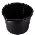 Wiadro budowlane 16L czarne Z LEJKIEM