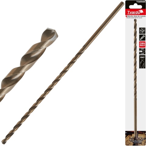 Wiertło złote do metalu długie 6.5 x 275mm HSS DIN1869 (50/100/200)