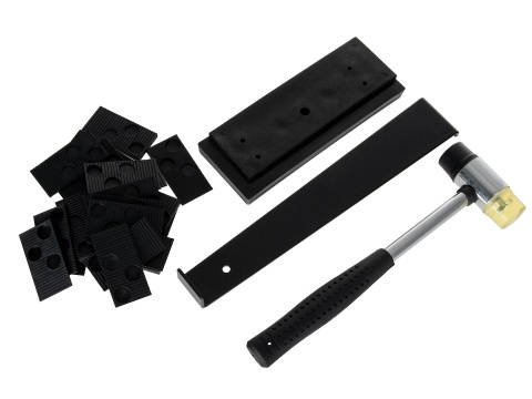 Zestaw do układania paneli podłogowych - młotek, łyżka i kliny 23el. (12)