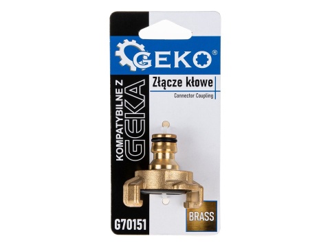 Złącze kłowe mosiężne kompatybilne z GEKA z przyłączem (10/80)