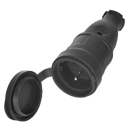 Gniazdo gumowe z klapką 16A IP44 (120)