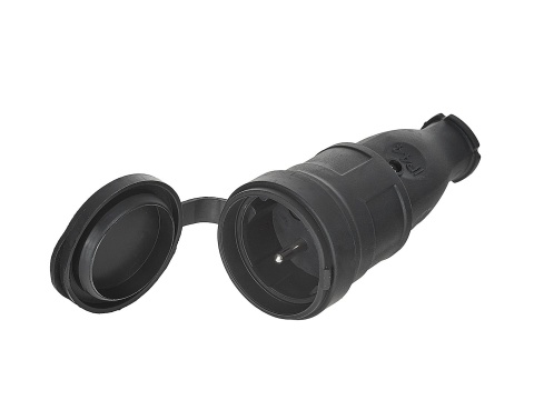 Gniazdo gumowe z klapką 16A IP44 (120)